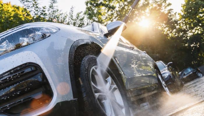 Avoid using high-pressure water while washing your car after tinting