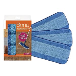 Bona Microfiber Cleaning Pad for Hardwood & Hard Surface Floors - 3 Pack